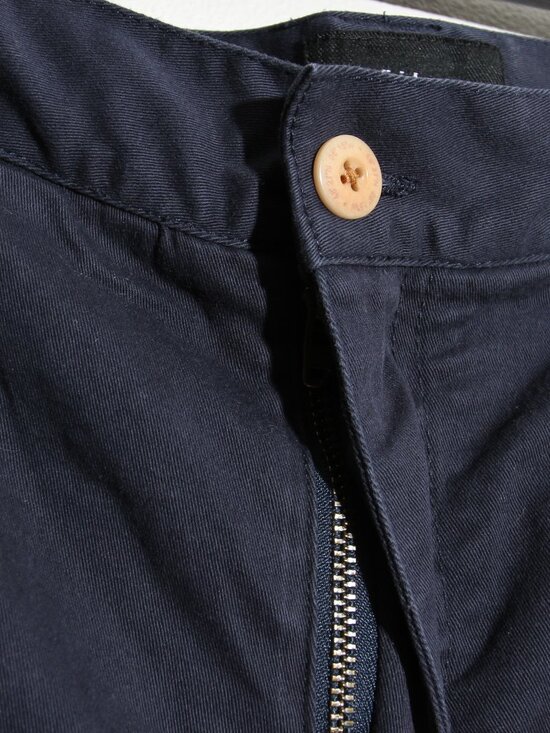 Finisterre Koerner Organic Cotton Trouser Pant Navy Blue Slim Size W32 x L32 - Picture 7 of 16